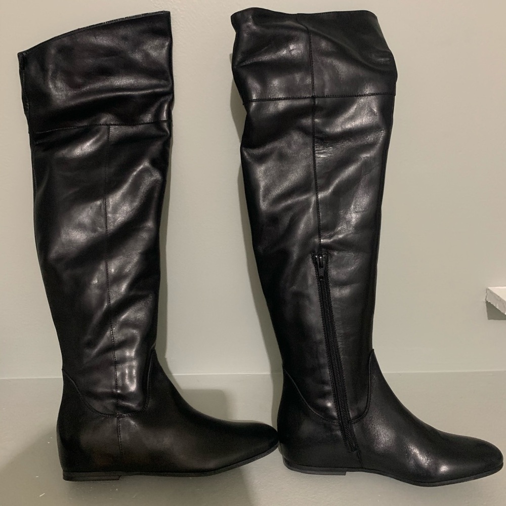 Butter dished black over the knee boots